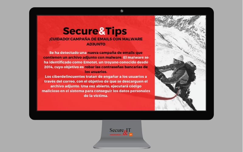 Consejo de seguridad: Detectada campaña de emails con malware adjunto